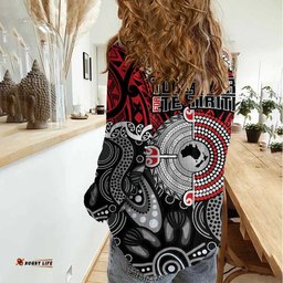 Aotearoa and Australia Women Casual Shirt New Zealand Honour The Treaty Ake!Ake!Ake! LT9