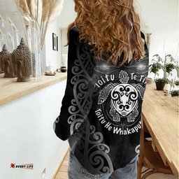 Aotearoa Toitu Te Tiriti Women Casual Shirt Ka Mua Ka Muri LT05
