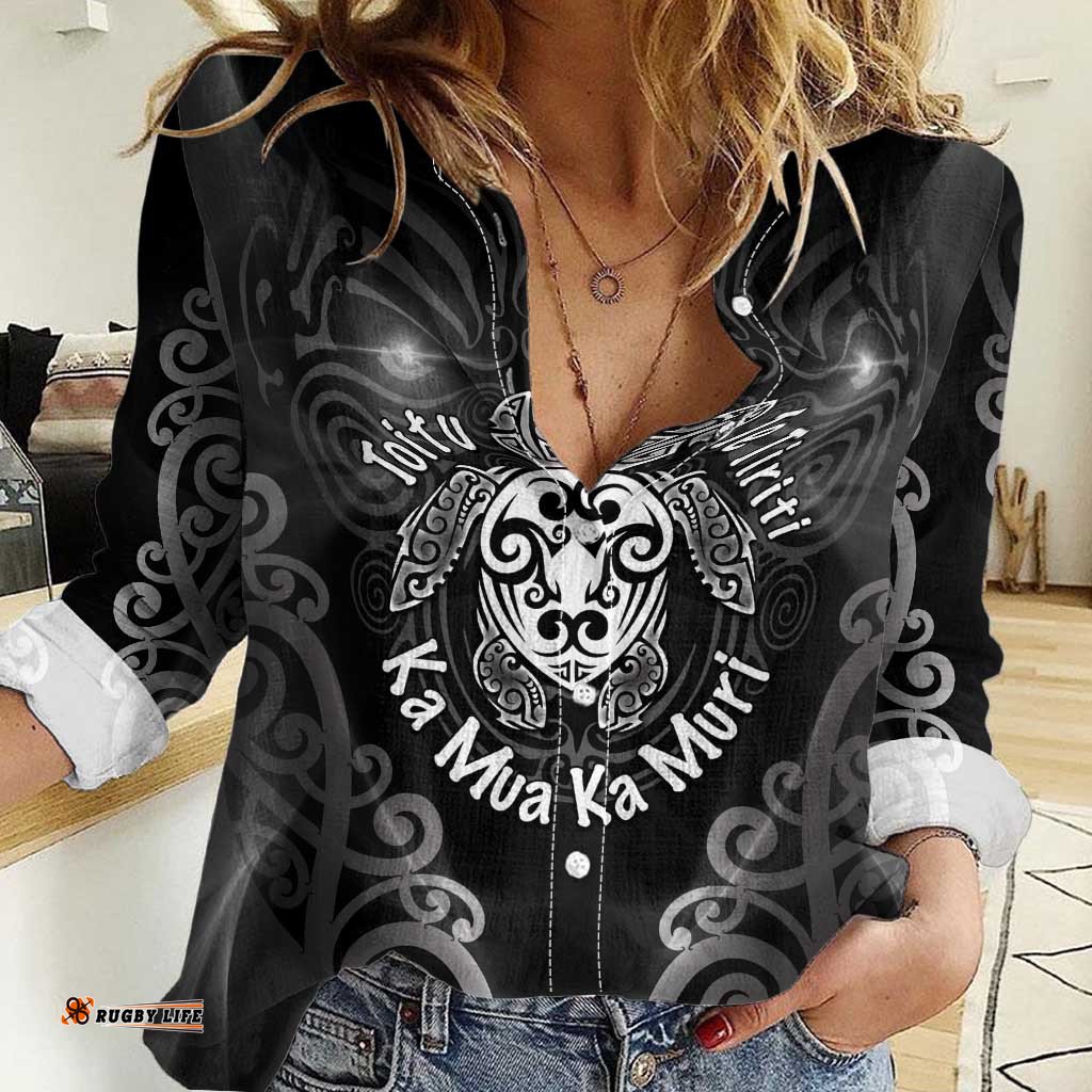 Aotearoa Toitu Te Tiriti Women Casual Shirt Ka Mua Ka Muri LT05