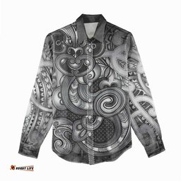Aotearoa Maori Hei Tiki Women Casual Shirt Kiwikiwi Kowhaiwhai Puhoro Motif LT9