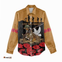 Australia ANZAC Day Personalised Women Casual Shirt Honouring The Animals That Served LT9