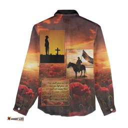 ANZAC Day Film Reel Lest We Forget Women Casual Shirt Australia NZ Memorial LT9