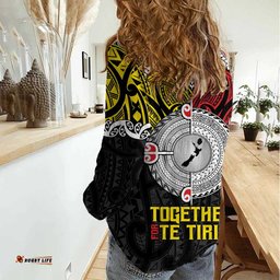 Aotearoa and Niue Mo Te Tiriti Women Casual Shirt New Zealand Honour The Treaty Ake!Ake!Ake! LT9
