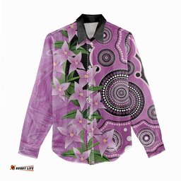 Australia Boronia Women Casual Shirt Aussie Native Flowers Indigenous Art LT14