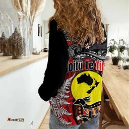 Aotearoa and Australia Toitu Te Tiriti Women Casual Shirt Honour the Treaty - Te Tiriti Is Us LT03