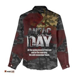 Australia ANZAC Day Women Casual Shirt We Will Remember Them Poppy Camouflage LT14