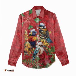Aussie Native Bird Women Casual Shirt Aboriginal Inspired Christmas LT9