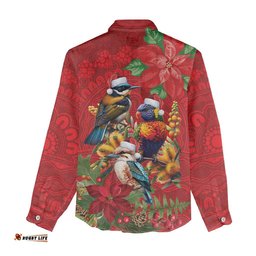 Aussie Native Bird Women Casual Shirt Aboriginal Inspired Christmas LT9