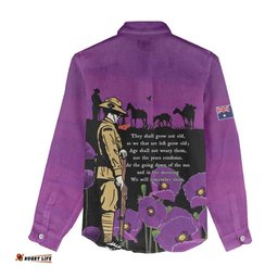ANZAC Soldier and War Animals Women Casual Shirt We Will Remember Them LT15