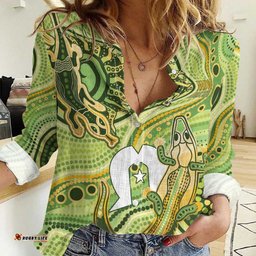 2026 NAIDOC Week 50 Years Deadly Women Casual Shirt Flows of Time LT7