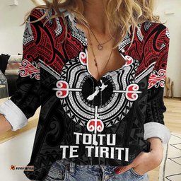 Aotearoa Proud To Be Maori Women Casual Shirt New Zealand Fight Together LT9