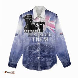 Australia ANZAC Day Women Casual Shirt Battle Of Passchendaele Remember Them LT05