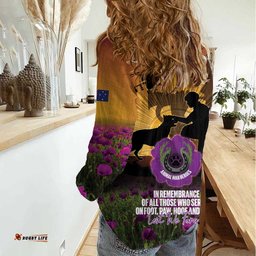 Animal War Heroes Australia ANZAC Day Women Casual Shirt We Will Always Remember Them LT14
