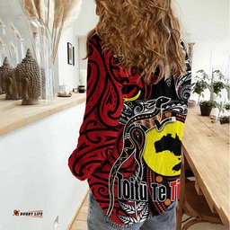 Aotearoa and Australia Toitu Te Tiriti Women Casual Shirt Honour the Treaty - Stand Together Stand Stronger LT03