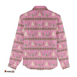Australia Pink Galah Christmas Women Casual Shirt Eolophus Roseicapilla Bottlebrush Seamless LT14