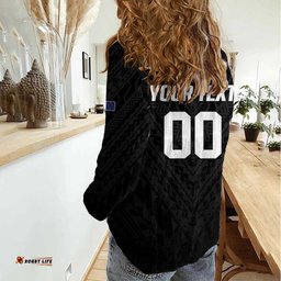 Custom Football New Zealand Women Casual Shirt Aotearoa United Black Version LT01
