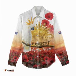 Australia Cockatoo ANZAC Day Women Casual Shirt Lest We Forget LT05
