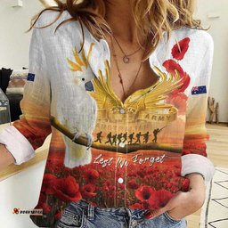 Australia Cockatoo ANZAC Day Women Casual Shirt Lest We Forget LT05