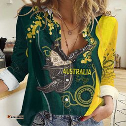 Australia Day Women Casual Shirt Koala Aboriginal Art LT7