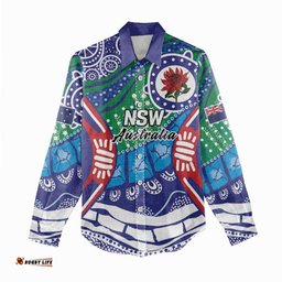 Australia New South Wales Women Casual Shirt NSW Orta Recens Quam Pura Nites LT9