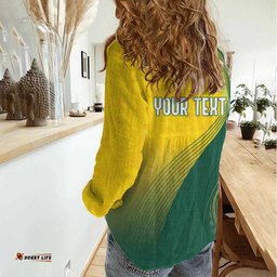 Australia Bowls Personalised Women Casual Shirt Basic Marble Glaze - National Color LT7