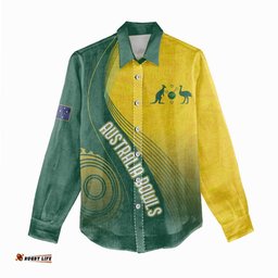 Australia Bowls Personalised Women Casual Shirt Basic Marble Glaze - National Color LT7