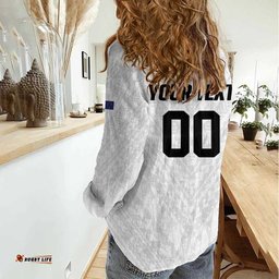 Custom Football New Zealand Women Casual Shirt Aotearoa United White Version LT01