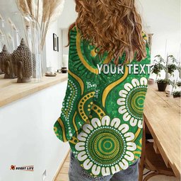 Bowls Australia Custom Women Casual Shirt Aboriginal Art National Color LT14