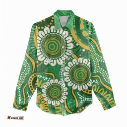 Bowls Australia Custom Women Casual Shirt Aboriginal Art National Color LT14