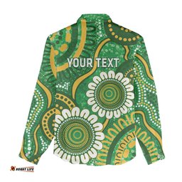 Bowls Australia Custom Women Casual Shirt Aboriginal Art National Color LT14