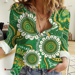 Bowls Australia Custom Women Casual Shirt Aboriginal Art National Color LT14