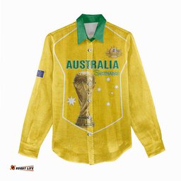 Custom Australia Soccer Women Casual Shirt Aussie Aussie Oi Oi Oi LT15