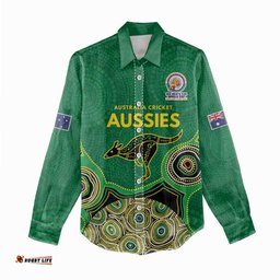 Custom Australia Cricket Spirit 2026 Women Casual Shirt World T20 Edition - Green Aboriginal LT9