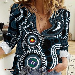 Carlton NAIDOC Week 2026 Personalised Women Casual Shirt 50 Years of Deadly Aboriginal Art LT14