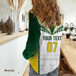 Cook Islands Rugby Custom Women Casual Shirt Kuki's Aitu Champions LT7