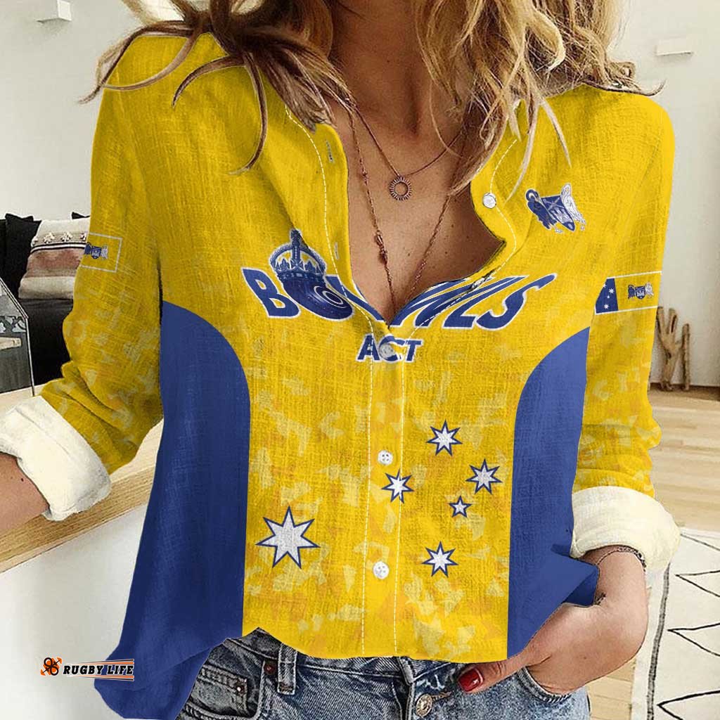Australian ACT Lawn Bowls Custom Women Casual Shirt Aussie Minimalist Style LT9