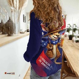 Australia Day Kangaroo Flag Women Casual Shirt Aussie Aussie Aussie Oi Oi Oi LT9