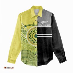 Custom Cricket AUNZ Spirit Women Casual Shirt Aussie New Zealand Retro Edition LT9