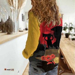 Australia Two-up Pennies ANZAC Day Women Casual Shirt Slouch Hat Last Post With Poppy LT14