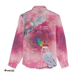Australia Fight Cancer In All Colors Women Casual Shirt Galah Pink Tie Dye LT7