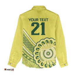 Custom Cricket Aussie Pride Women Casual Shirt Aboriginal Dot Art Cricket LT9
