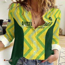 Custom Australia Socceroos 2025 Women Casual Shirt Forever Golden LT01
