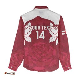 Custom England Rugby 2025 Women Casual Shirt Go Champions Red Rose LT14