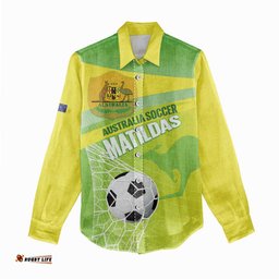 Custom Australia Soccer 2026 Women Casual Shirt Come On Matildas LT14