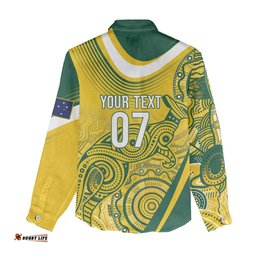 Australia Custom Indigenous Women Casual Shirt WC2026 Socceroos Aboriginal Arts LT7