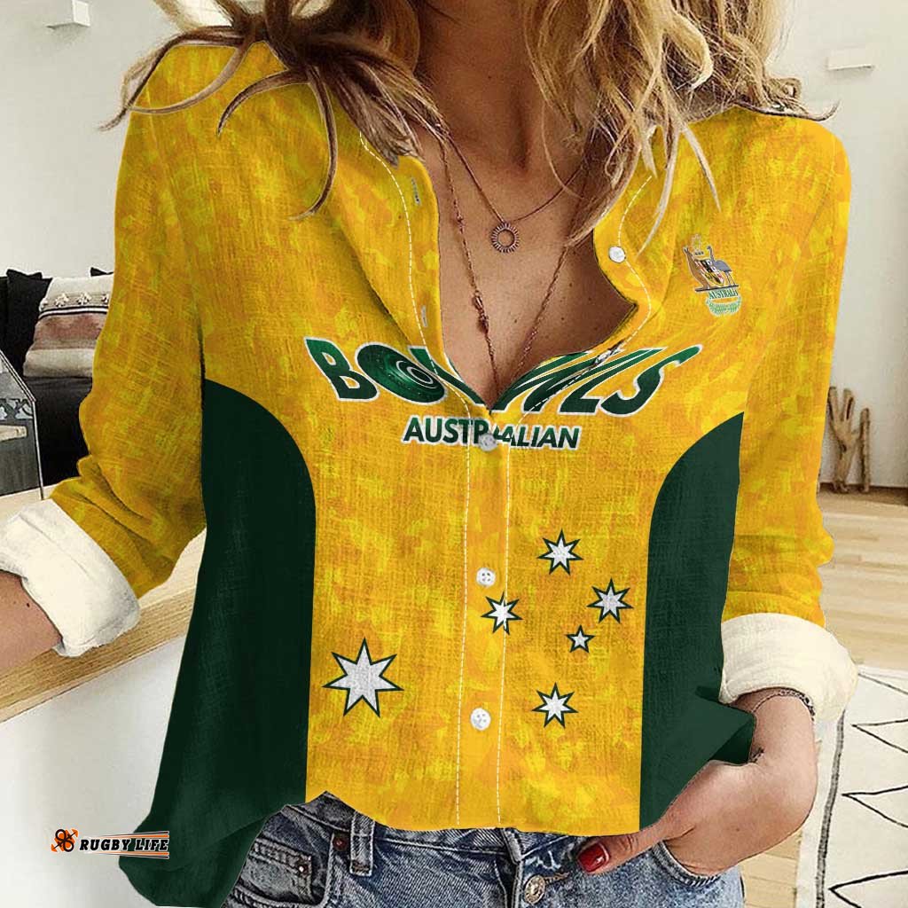 Australian Lawn Bowls Custom Women Casual Shirt Aussie Minimalist Style LT9