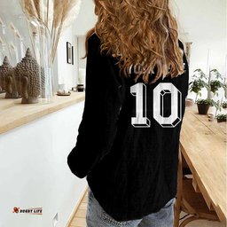 Custom Aotearoa Rugby Women Casual Shirt Fern Blacks-Traditional Maori Motifs Design LT03
