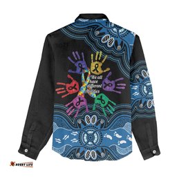 Autism Awareness Australia Indigenous Women Casual Shirt We All Have Different Abilities LT14