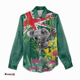 Australia Day Koala Women Casual Shirt Aussie Aussie Aussie Oi Oi Oi National Color LT9