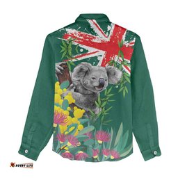 Australia Day Koala Women Casual Shirt Aussie Aussie Aussie Oi Oi Oi National Color LT9